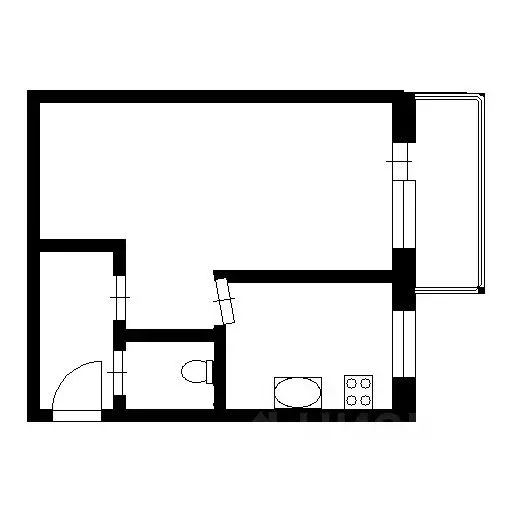 1-к кв. Нижегородская область, Нижний Новгород бул. Мира, 15А (27.6 м) - Фото 2