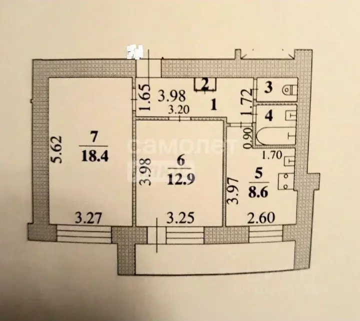 2-к кв. Липецкая область, Липецк ул. Циолковского, 27 (50.2 м) - Фото 1