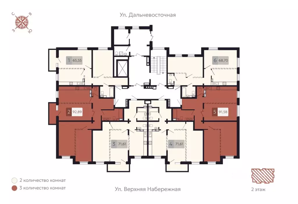 2-к кв. Иркутская область, Иркутск наб. Верхняя (65.55 м) - Фото 1