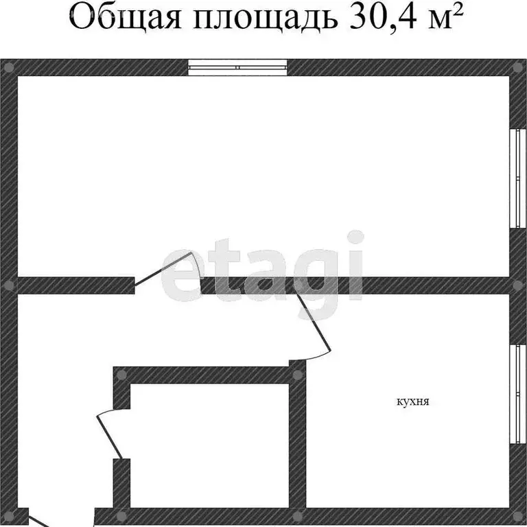 1-комнатная квартира: Кыштым, Пролетарская улица, 72 (30.4 м) - Фото 0
