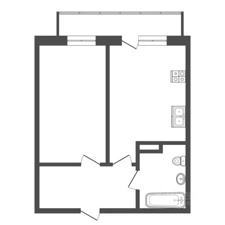 1-к кв. Тюменская область, Тюмень проезд Воронинские горки, 99Б (36.5 ... - Фото 2