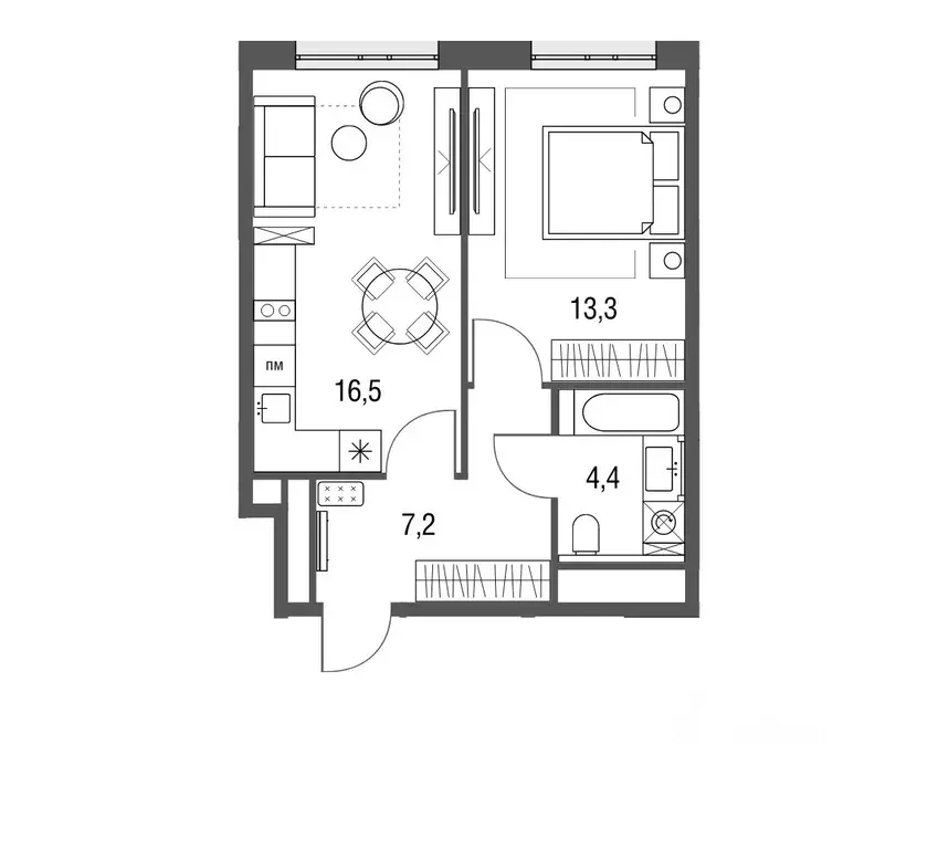 1-к кв. Москва Тагильская ул., 2к1 (41.4 м) - Фото 0