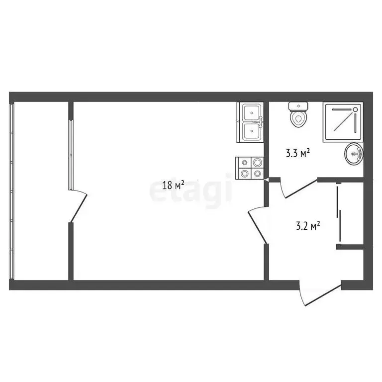 Квартира-студия: Санкт-Петербург, Манчестерская улица, 3к2 (24.5 м) - Фото 0