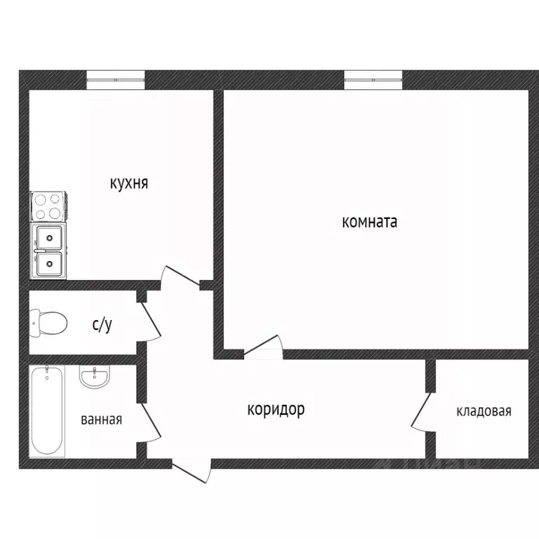 1-к кв. Свердловская область, Нижний Тагил ул. Захарова, 3 (33.0 м) - Фото 1