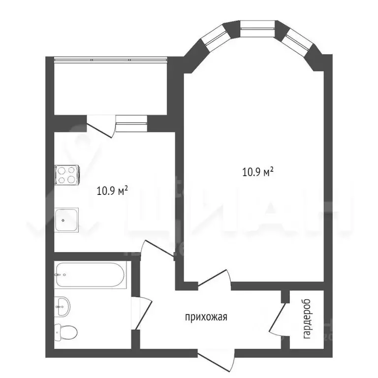1-к кв. Марий Эл, Йошкар-Ола ул. Машиностроителей, 59 (41.0 м) - Фото 2