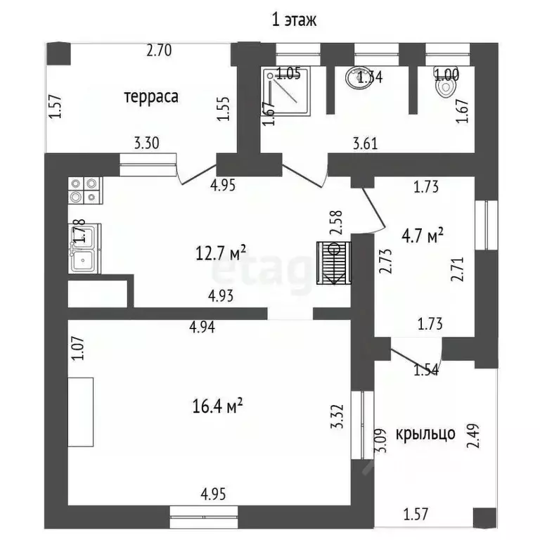 Дом в Севастополь ш. Фиолентовское, 56Б (110 м) - Фото 2