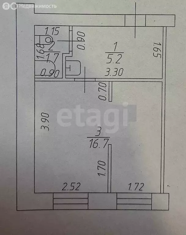 1-комнатная квартира: Казань, улица Халитова, 7 (24.5 м) - Фото 1