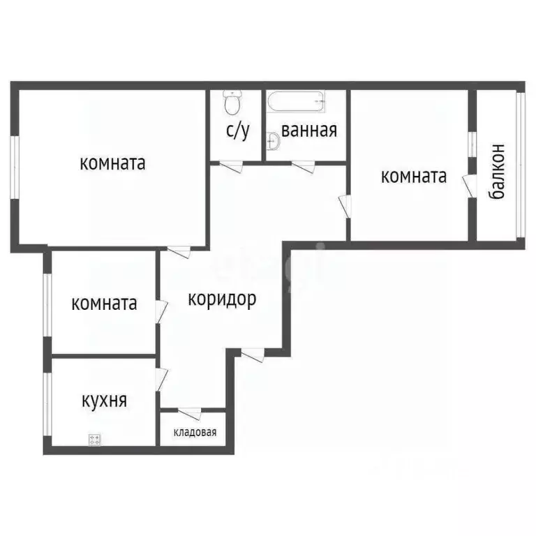 3-к кв. Курганская область, Курган ул. Кравченко, 94 (62.2 м) - Фото 1