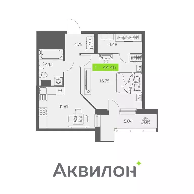1-комнатная квартира: Архангельск, Троицкий проспект, 110 (44.46 м) - Фото 0