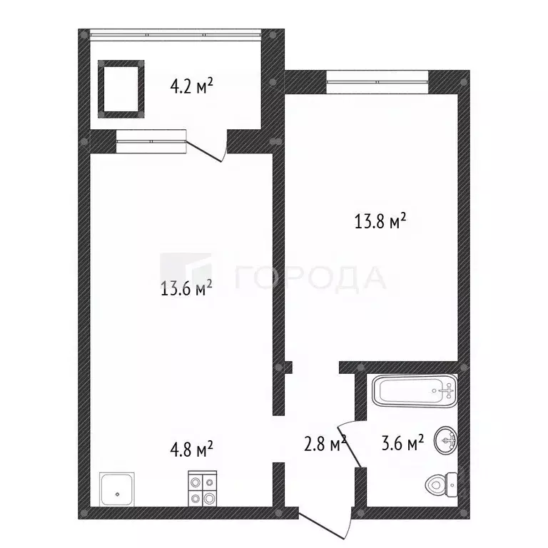 Студия Алтайский край, Барнаул ул. Советской Армии, 75 (26.9 м) - Фото 2