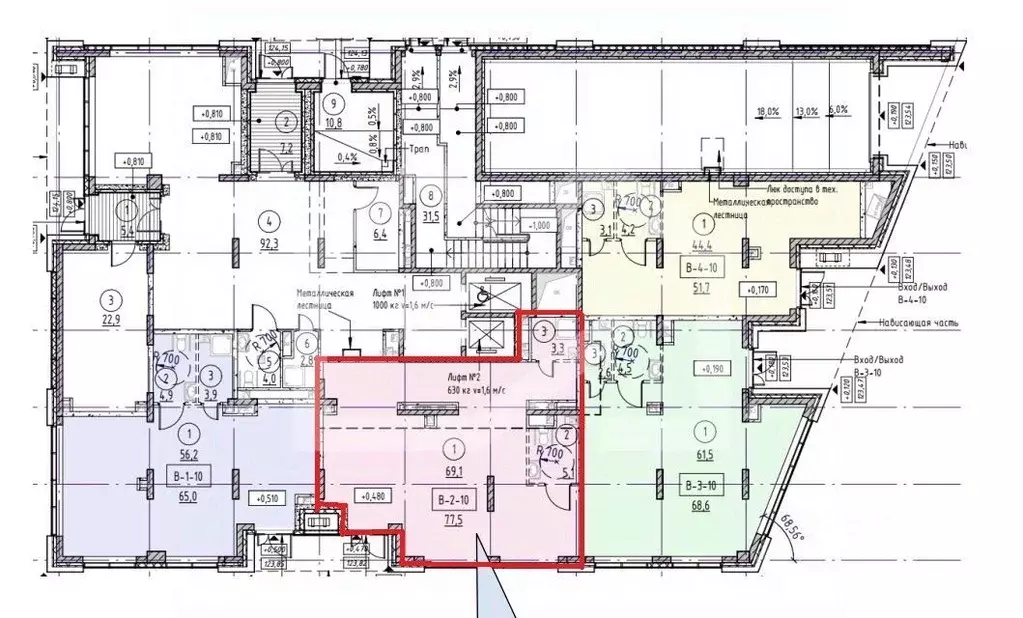 Торговая площадь в Москва 3-я оч., Шагал жилой комплекс, к10 (78 м) - Фото 2