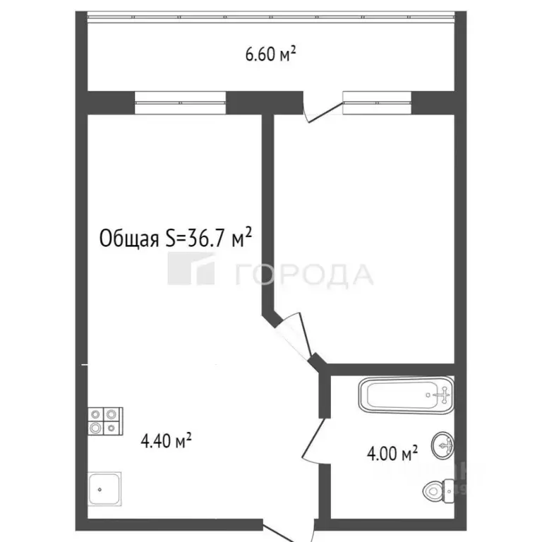 2-к кв. Алтайский край, Барнаул ул. Крупской, 118 (36.7 м) - Фото 1