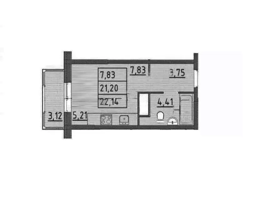 Квартира-студия: Волгоград, улица Степанищева, 2А (22.14 м) - Фото 0