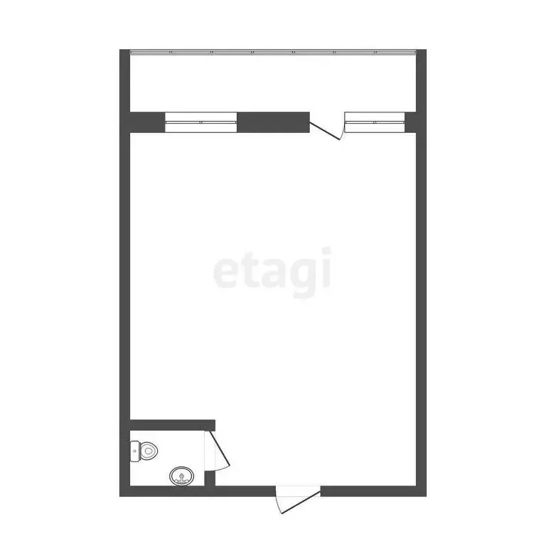 1-комнатная квартира: Тобольск, 7-й микрорайон, 39Б (27 м) - Фото 0