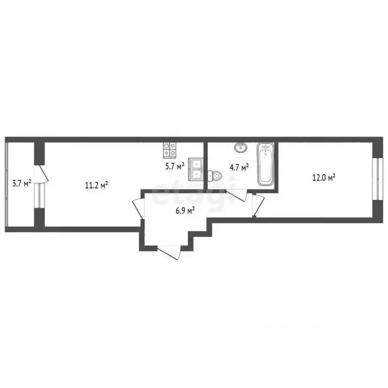 2-к кв. Московская область, Пушкино ул. Александра Меня, 3 (40.5 м) - Фото 2
