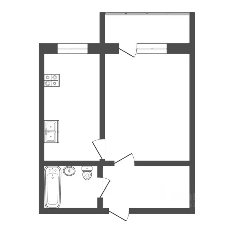 1-к кв. Тюменская область, Тюмень ул. Дмитрия Менделеева, 16 (46.8 м) - Фото 1