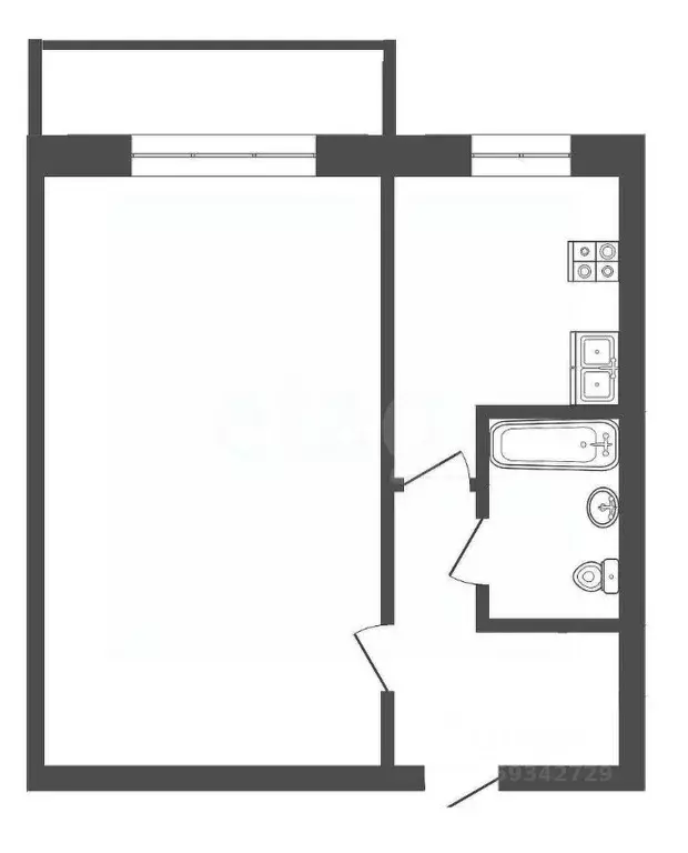 1-к кв. Архангельская область, Архангельск просп. Дзержинского, 1к1 ... - Фото 2