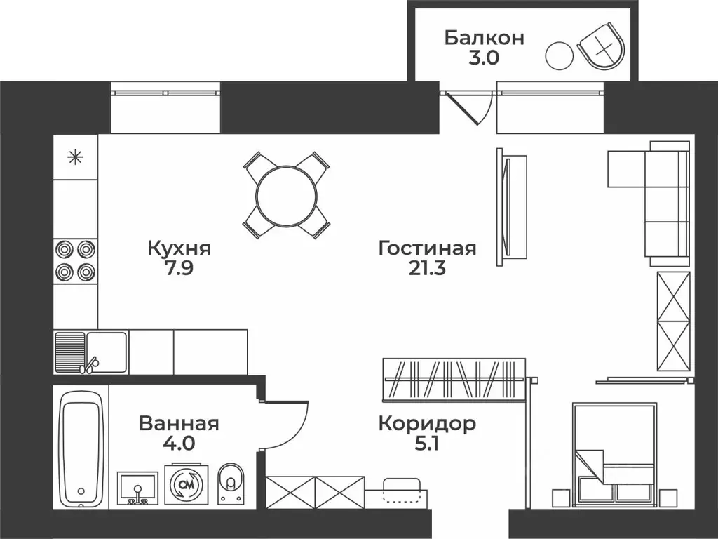 1-к кв. Красноярский край, Минусинск ул. Мира, 43 (39.2 м) - Фото 0
