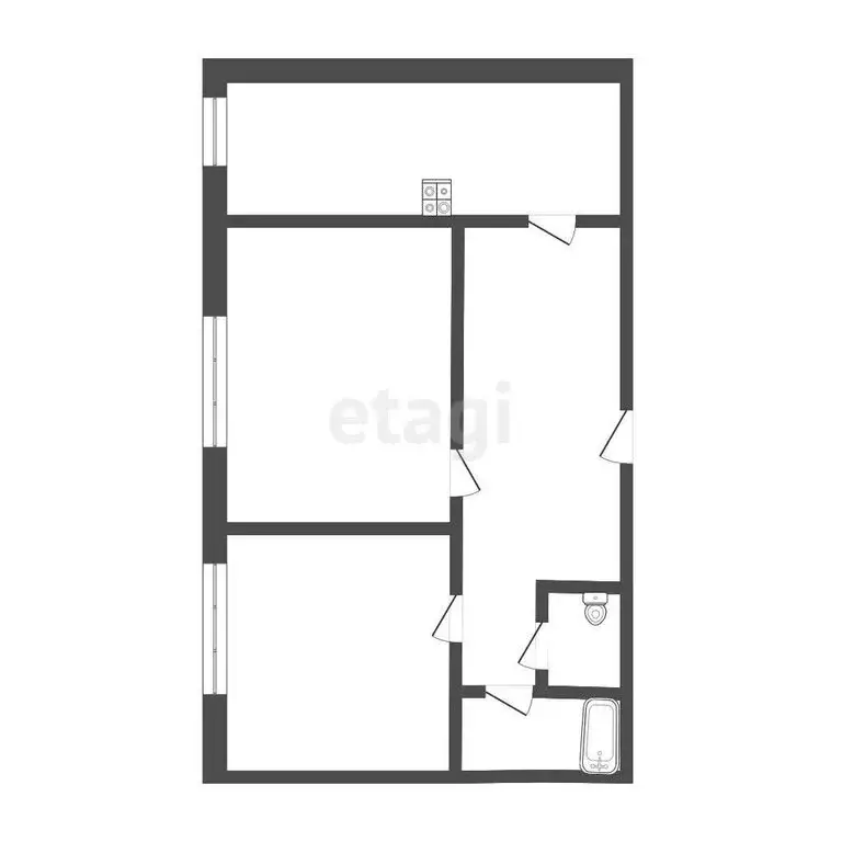 2-комнатная квартира: Дмитров, улица Космонавтов, 50 (52.4 м) - Фото 1