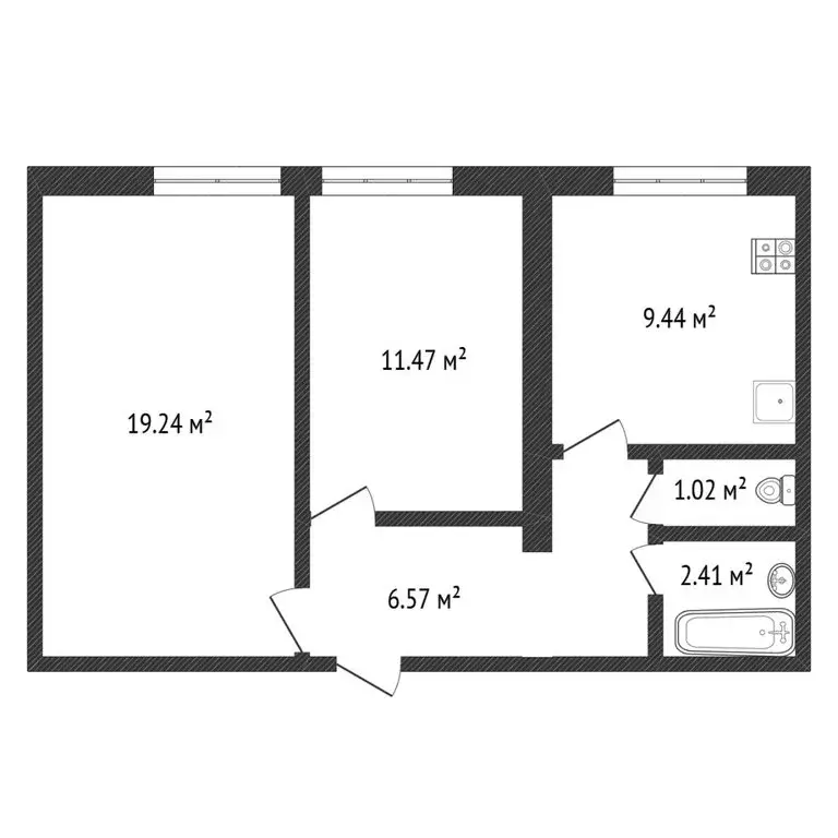 2-комнатная квартира: Ульяновск, улица Тельмана, 20 (50.6 м) - Фото 2