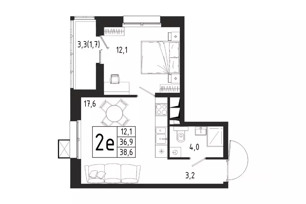 1-к кв. Московская область, Химки Клязьма-Старбеево мкр, Международный ... - Фото 1