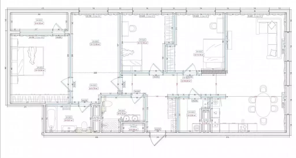 5-к кв. Москва Новоалексеевская ул., 16К5 (130.0 м) - Фото 1