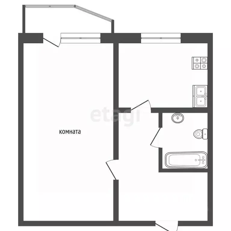 1-к кв. Москва Варшавское ш., 154К1 (38.0 м) - Фото 2