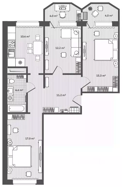 3-к кв. Приморский край, Надеждинский район, пос. Тавричанка  (74.7 м) - Фото 1