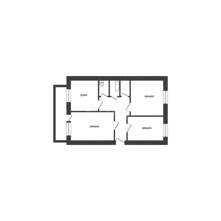 3-комнатная квартира: Волхов, Южный бульвар, 5 (61.8 м) - Фото 1