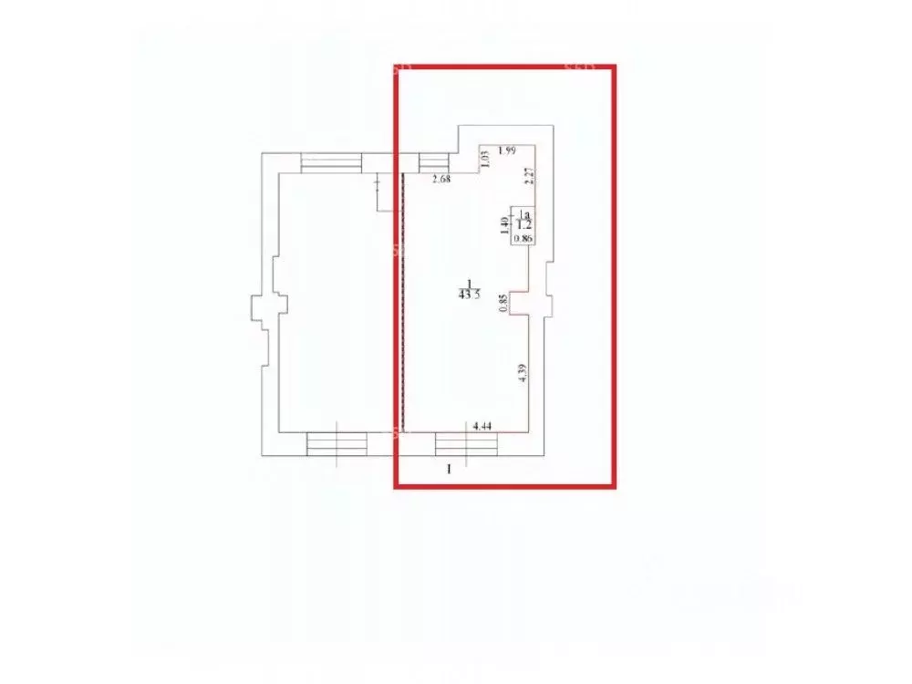 Торговая площадь в Москва Рождественский бул., 5/7С1 (45 м) - Фото 2