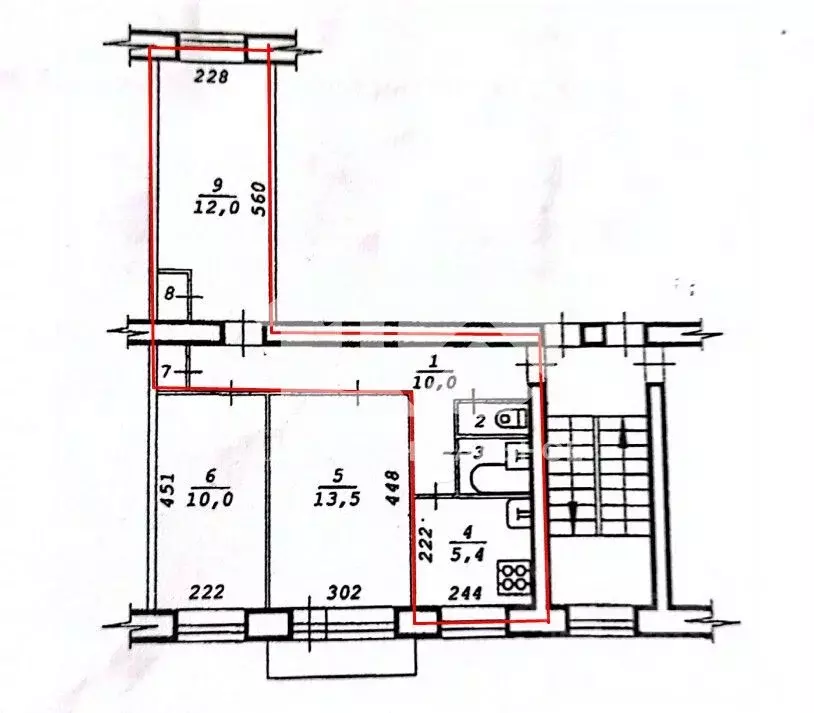 3-к кв. Новосибирская область, Новосибирск ул. Макаренко, 23/1 (35.5 ... - Фото 1