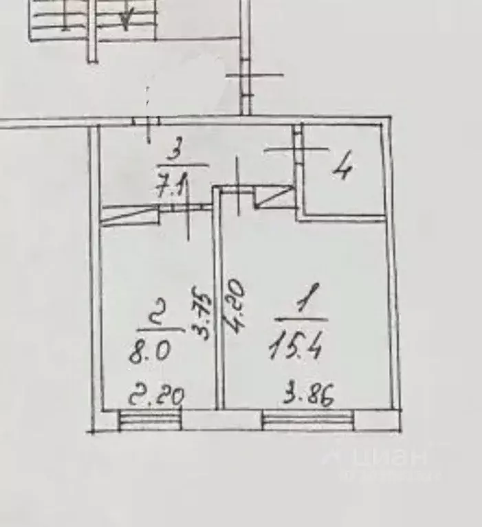 1-к кв. Калужская область, Калуга городской округ, д. Мстихино ул. ... - Фото 2