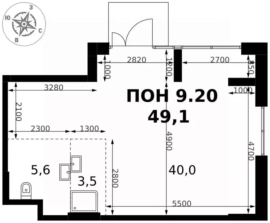 Помещение свободного назначения в Москва Амурская ул., 9 (49 м) - Фото 2