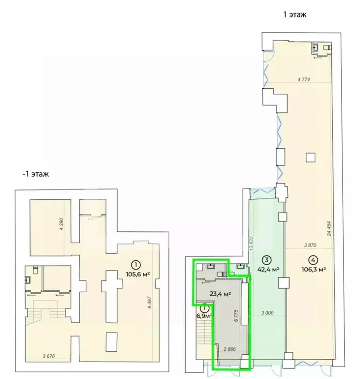 Помещение свободного назначения в Москва Большой Сухаревский пер., ... - Фото 2