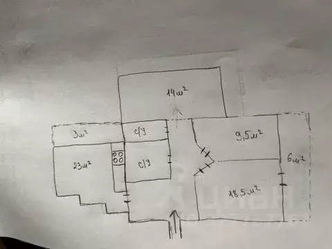 3-к кв. Московская область, Раменский муниципальный округ, Удельная ... - Фото 1