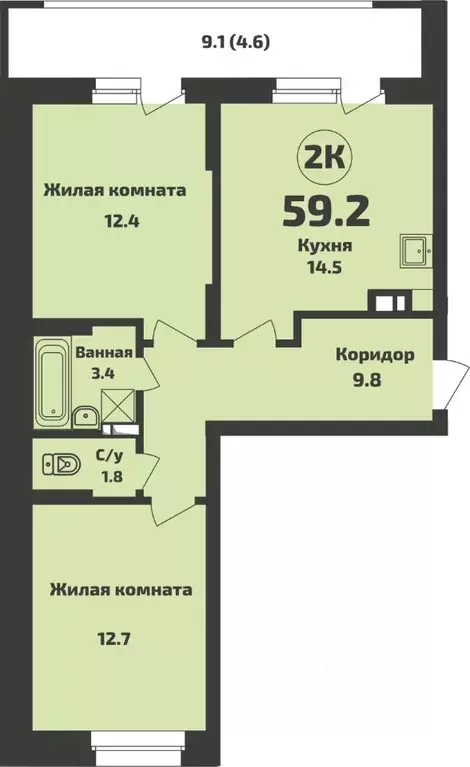 2-к кв. Новосибирская область, Новосибирский район, Станционный ... - Фото 1