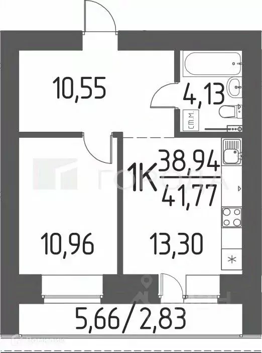 1-к кв. Томская область, Томский район, д. Кисловка, Левобережный мкр ... - Фото 1