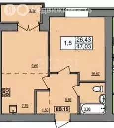 1-комнатная квартира: Ижевск, улица 40 лет Победы, 85 (47 м) - Фото 1