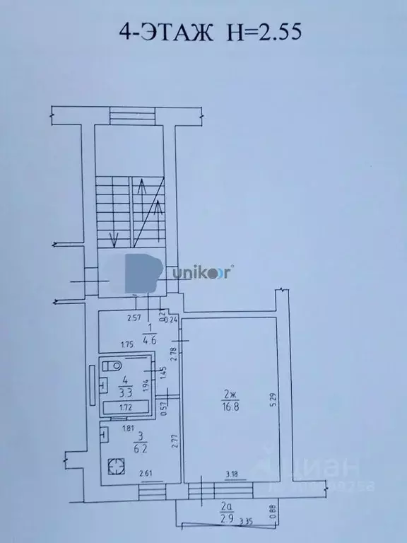 1-к кв. Калининградская область, Калининград Кутаисская ул., 2 (30.9 ... - Фото 0