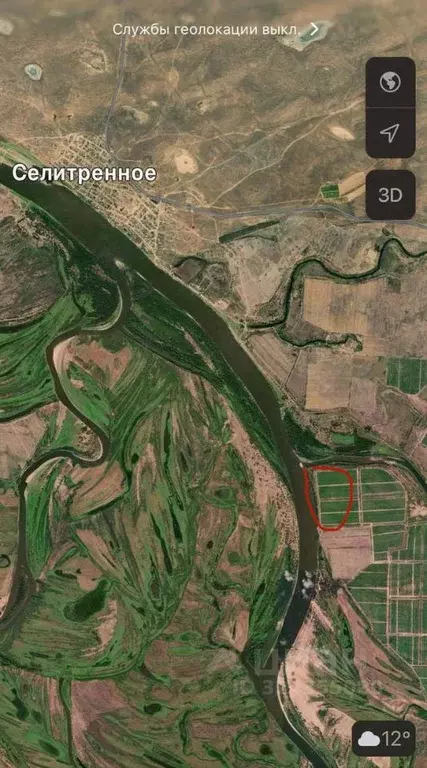 Участок в Астраханская область, Харабалинский район, с. Селитренное  ... - Фото 2