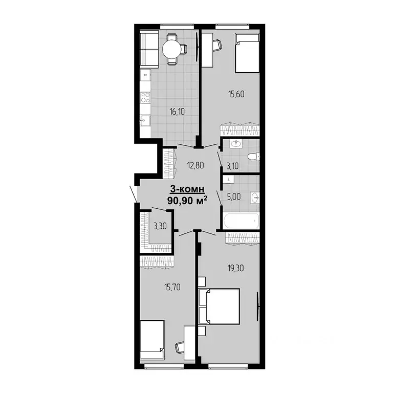 3-к кв. Нижегородская область, Нижний Новгород Краснозвездная ул., 10 ... - Фото 1