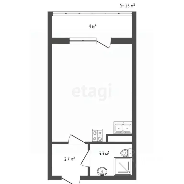 Студия Ленинградская область, Мурино Всеволожский район, ул. Шоссе в ... - Фото 2