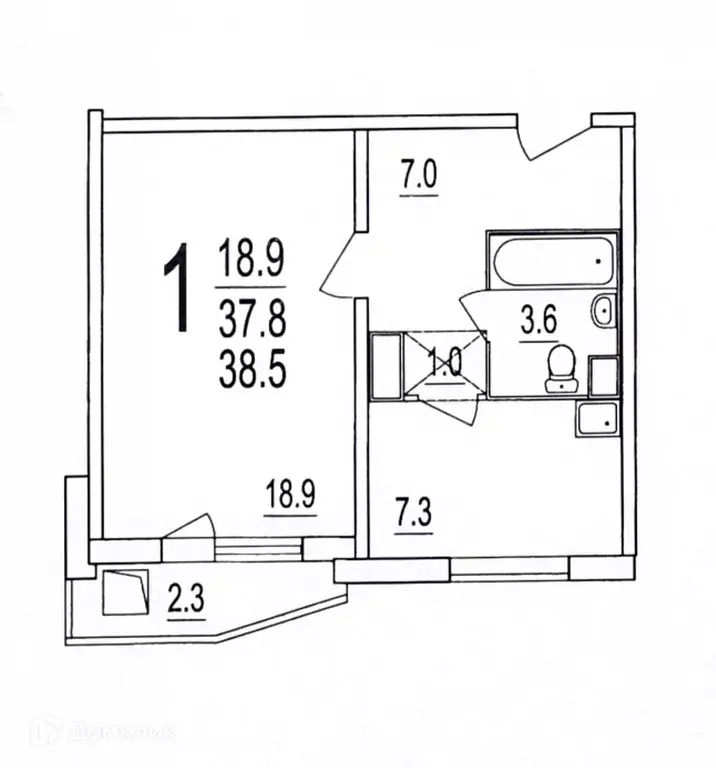 Продаётся 1-к квартира, 37.5 м - Фото 1