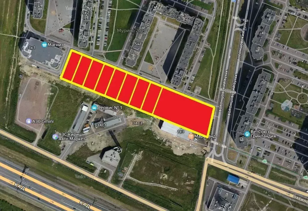 Участок в Ленинградская область, Всеволожский район, пос. Бугры Мурино ... - Фото 1