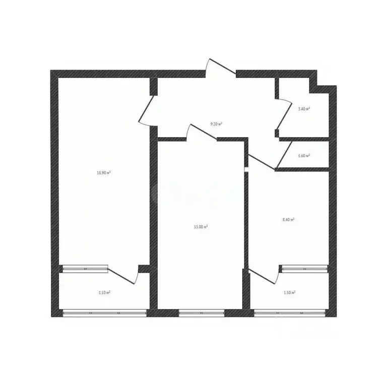 2-к кв. Брянская область, Брянск пл. Партизан, 1 (59.4 м) - Фото 1