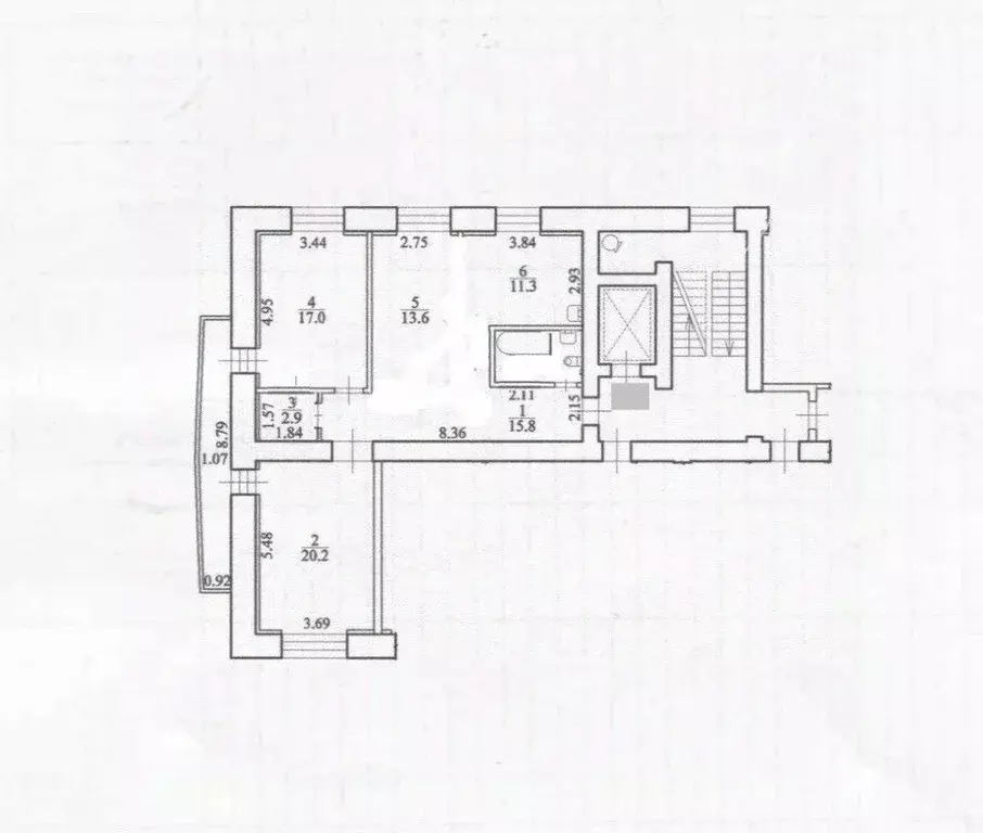 3-к кв. Амурская область, Благовещенск 2-й мкр, ул. Кантемирова, 6/4 ... - Фото 2