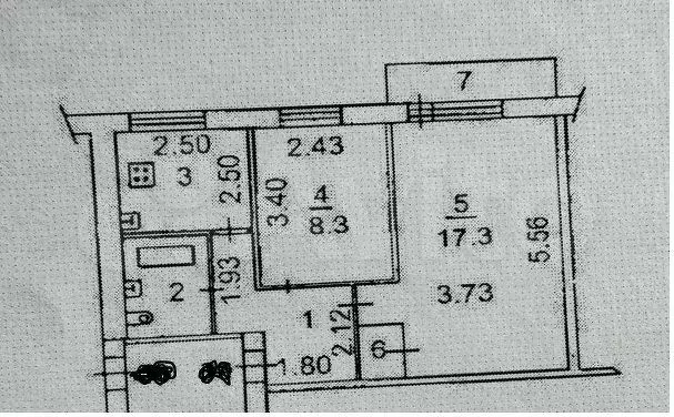 2-к. квартира, 41,1 м, 2/4 эт. - Фото 0