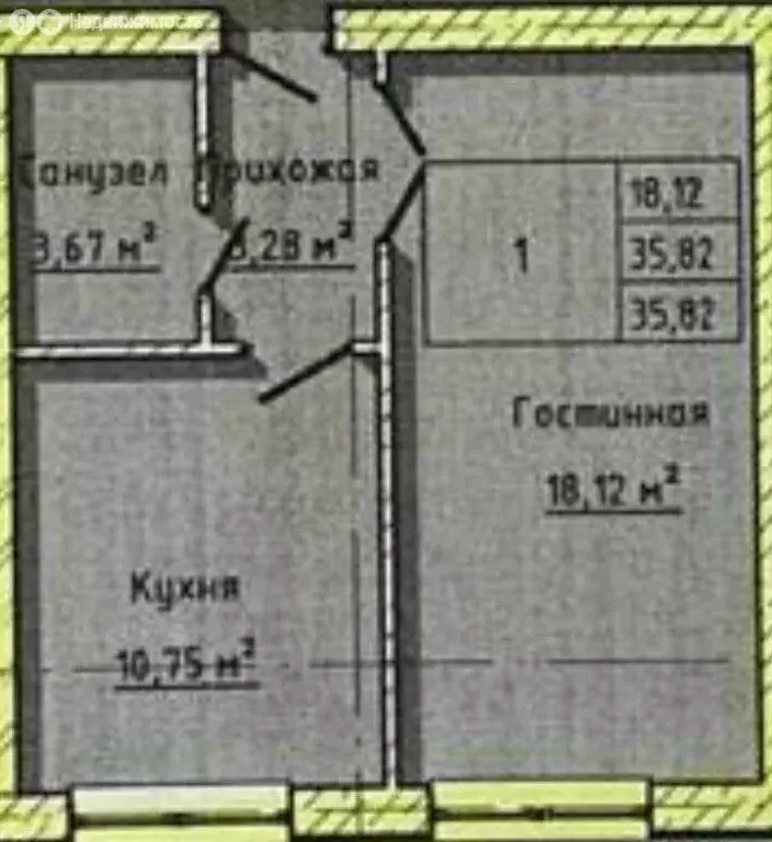 1-комнатная квартира: Нальчик, район Горная, Солнечная улица, 141 ... - Фото 0