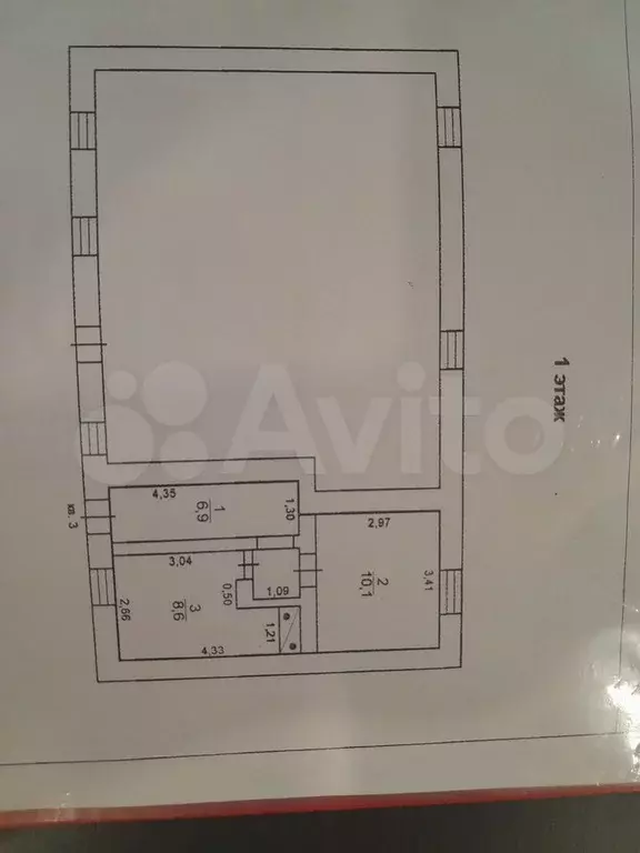 2-к. квартира, 35 м, 1/1 эт. - Фото 0