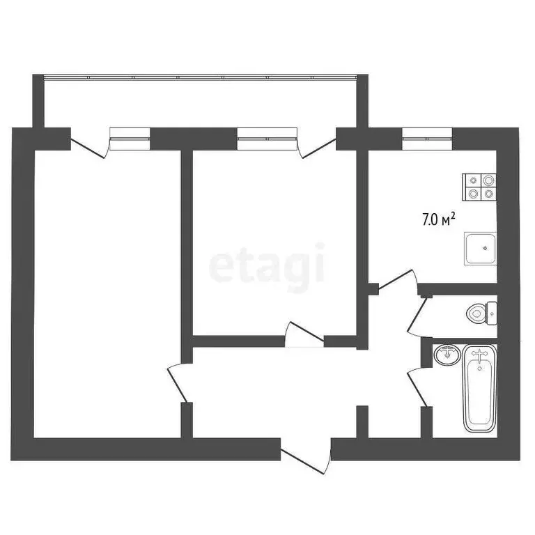 1-комнатная квартира: Тюмень, микрорайон Войновка, улица ... - Фото 0